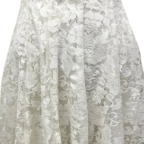 Ethereal Coquette Dainty Fit and Flare Lace Dress Fairy Romantic Elegant Size S - Picture 10 of 11